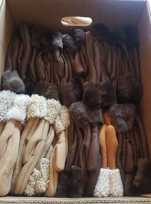 Rękawiczki skórzana naturalne jedno palczaste 100% naturalne