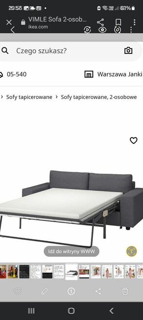 Sprzedam sofę 2 osobową rozkładaną