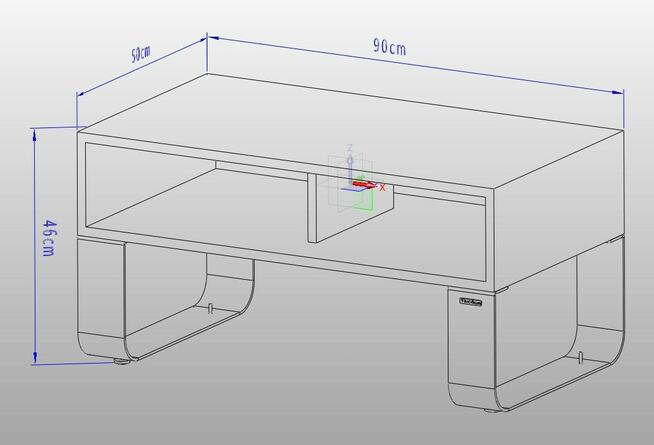 Stolik kawowy stalowe nogi solidne stabilne regulacja
