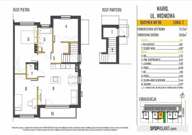 Marki - mieszkanie trzypokojowe z ogródkiem