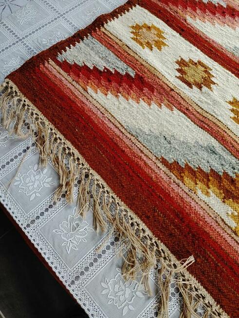 Kilim wełniany wielokolorowy 100 x 200