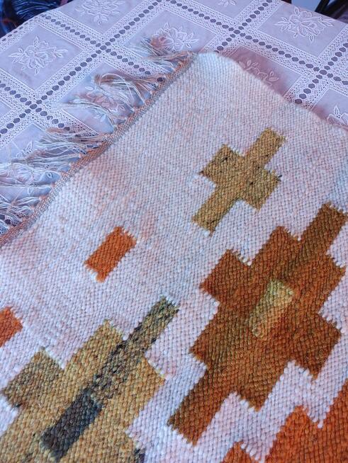 Kilim wełniany wielokolorowy 80 x 190