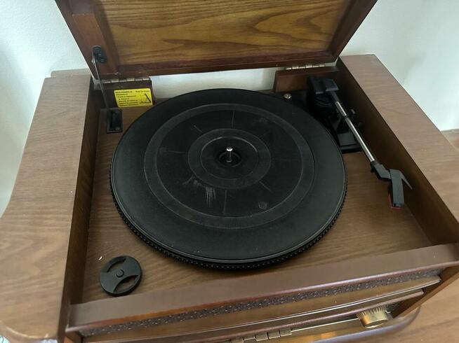 Wieża RETRO gramofon, CD, magnetofon, USB