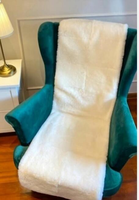 Fotelówki narzuty kapa kapy szyte szyta skórzane z owczej sk