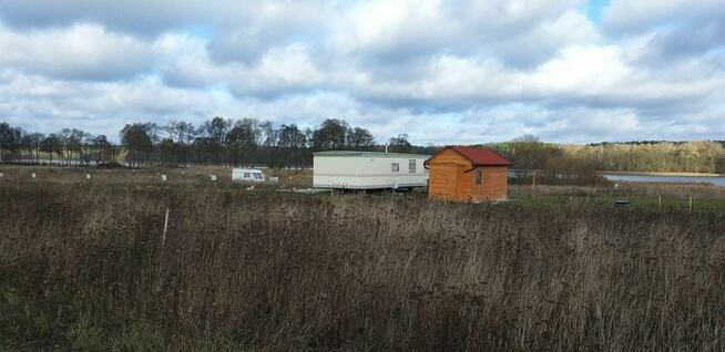 Działka rekreacyjna nad jeziorem prąd woda kanalizacja w bud