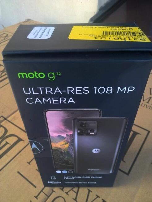 Nowa MOTO G72 8/256G Helio G99 8x2.2GH AMOLED6.6 120Hz 108Mp