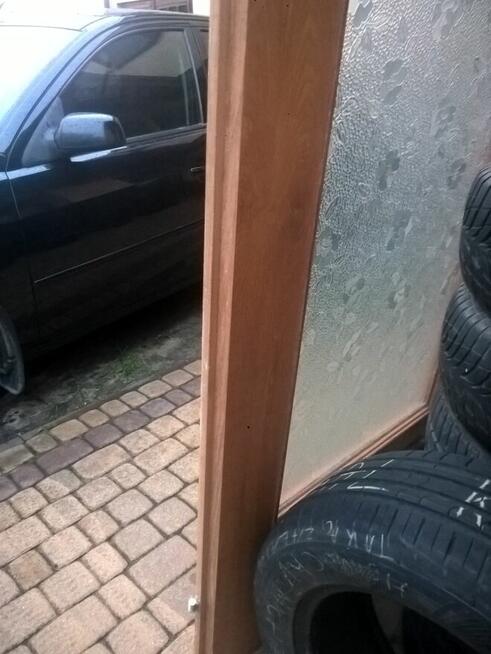 DRZWI wewn 80cm Prawe Drewno SOSNA Okucia Zamek Klamka Szyld