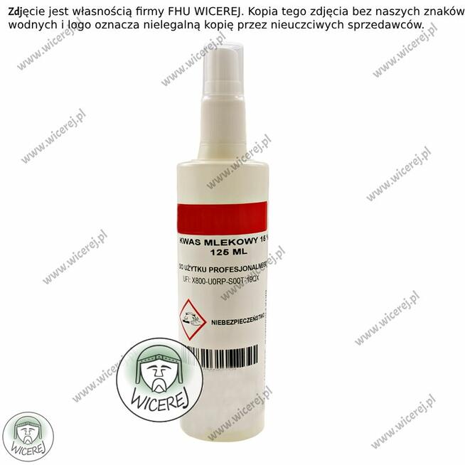 Kwas mlekowy 15% - 125ml w SPRAYU Gotowy do użycia