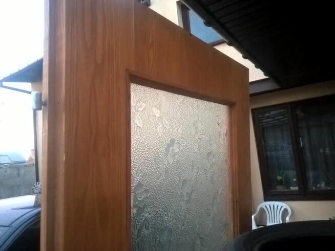 DRZWI wewn 80cm Prawe Drewno SOSNA Okucia Zamek Klamka Szyld