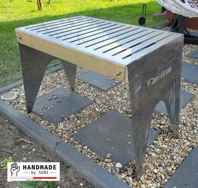 Grill ruszt składany stal nierdzewna turystyczny mobilny