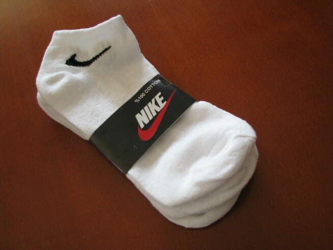 Białe niskie skarpetki Nike, stopki, 2 pary, rozm. 38 - 42