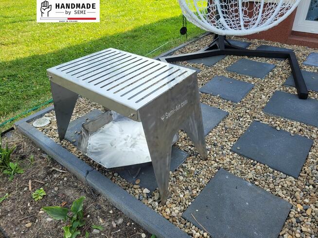 Grill ruszt składany stal nierdzewna mobilny palenisko