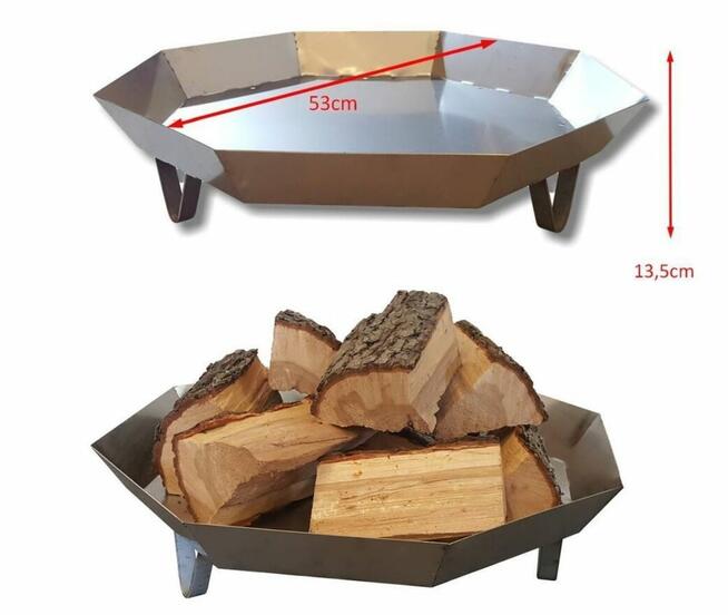 Grill ruszt składany stal nierdzewna mobilny palenisko