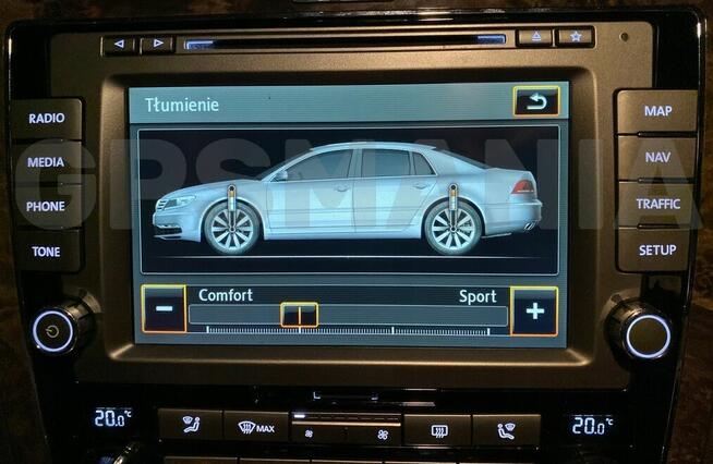 Polskie menu lektor mapa Volkswagen VW RNS 810 PHAETON