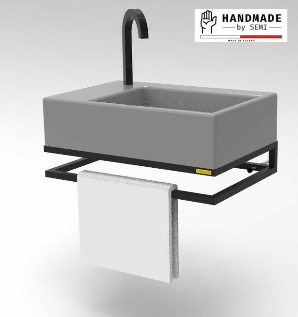 Stelaż pod umywalkę wiszącą konsola łazienkowa reling