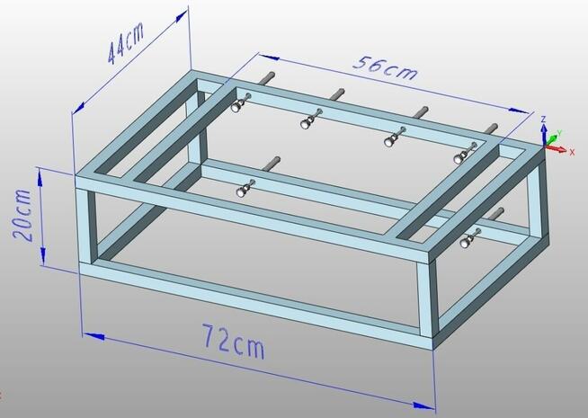 Stelaż pod umywalkę nablatową misa misę na wymiar konsola ła