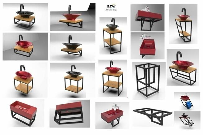 Stelaż pod umywalkę nablatową misa misę na wymiar konsola ła