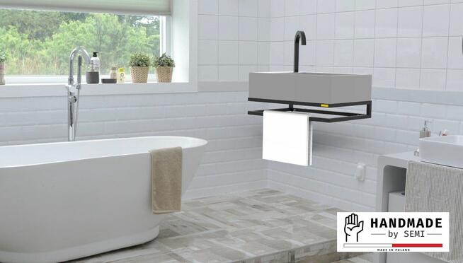 Stelaż pod umywalkę wiszącą konsola łazienkowa reling