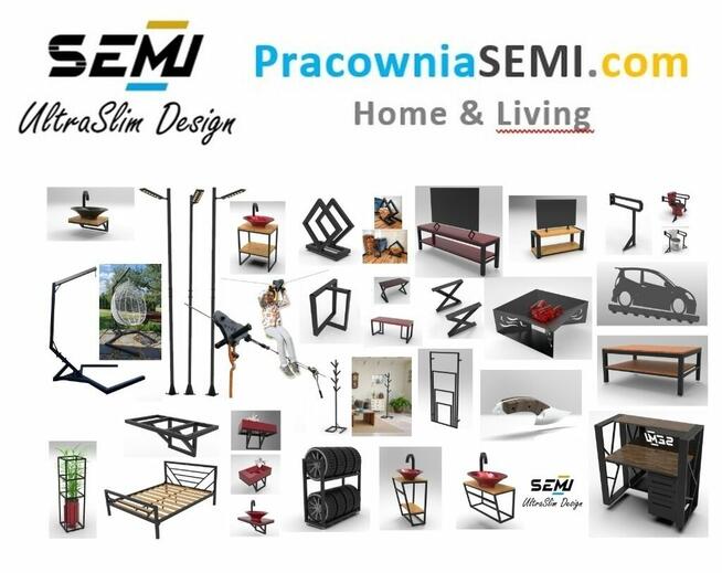 Stelaż łazienkowy na misę umywalkę retro na wymiar konsola ł