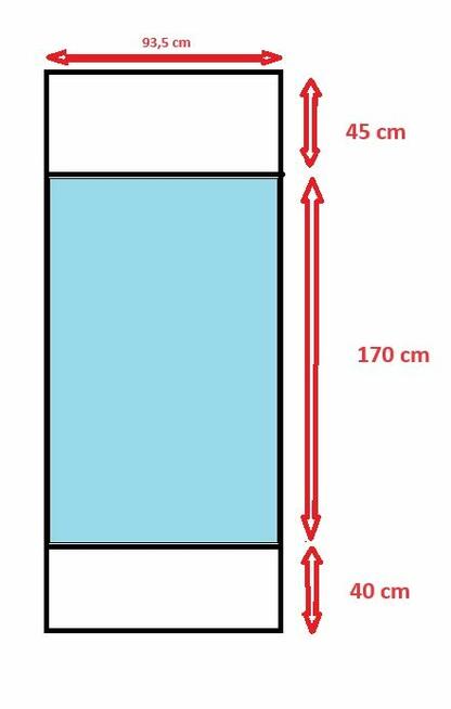 PODWÓJNE SZYBY DO SZKLARNI 255x93,5, z DEMONTAŻU, 2 szt