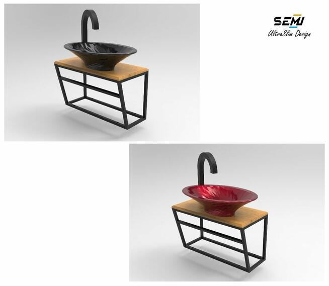 Stelaż łazienkowy na misę umywalkę retro na wymiar konsola ł