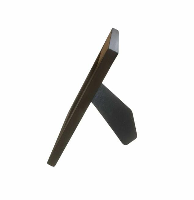 Drewniana stojąca ramka na fotografię pamiątkową, brązowa