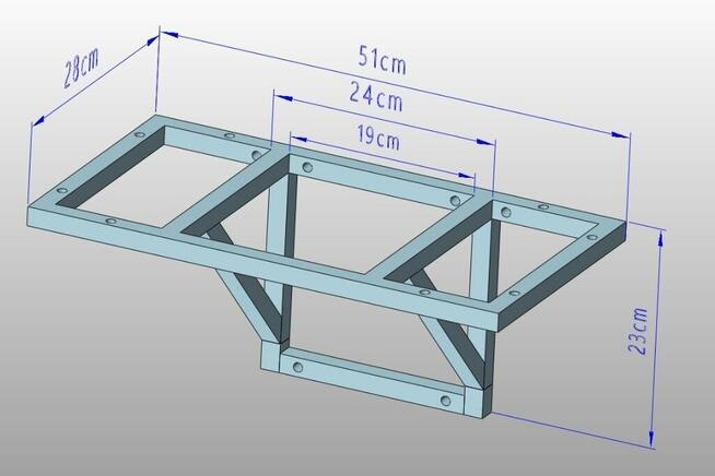 Stelaż pod umywalkę nablatową misa misę na wymiar konsola ła