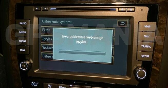 Polskie menu lektor mapa Volkswagen VW RNS 810 PHAETON