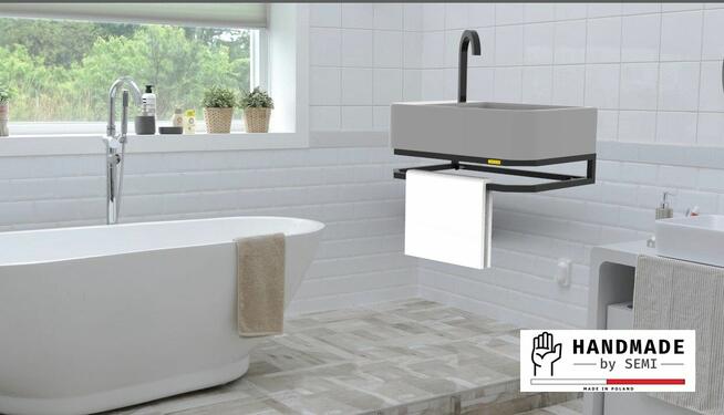 Stelaż pod umywalkę wiszącą reling konsola łazienkowa