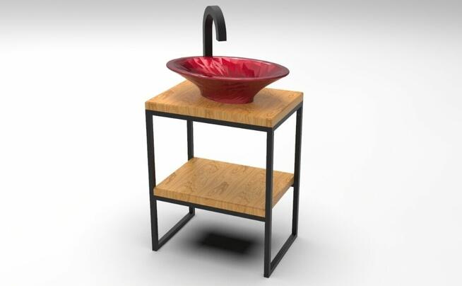 Stelaż pod umywalkę loft szafka do miski industria konsola ł