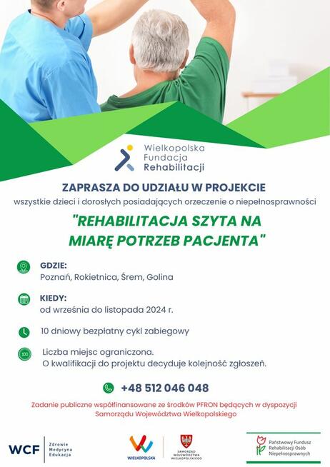 Bezpłatna rehabilitacja - ROKIETNICA