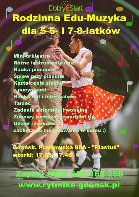 Zajęcia edu-Muzyka dla Smyka od 1 do 8 lat - przy pianinie