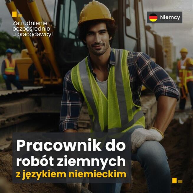 Pracownik do robót ziemnych z niemieckim