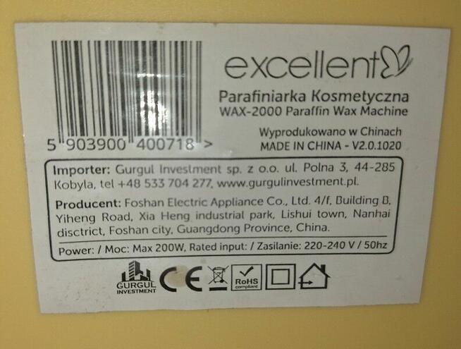 Parafiniarka z akcesoriami