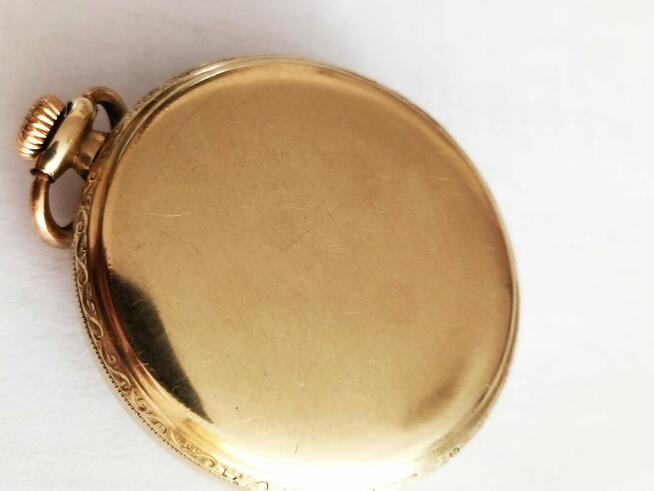 zegarek kieszonkowy złocony marki MEDORA sprawny