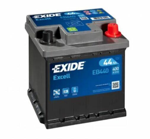 Exide Excell 44Ah 400A EB440 kostka prawy plus