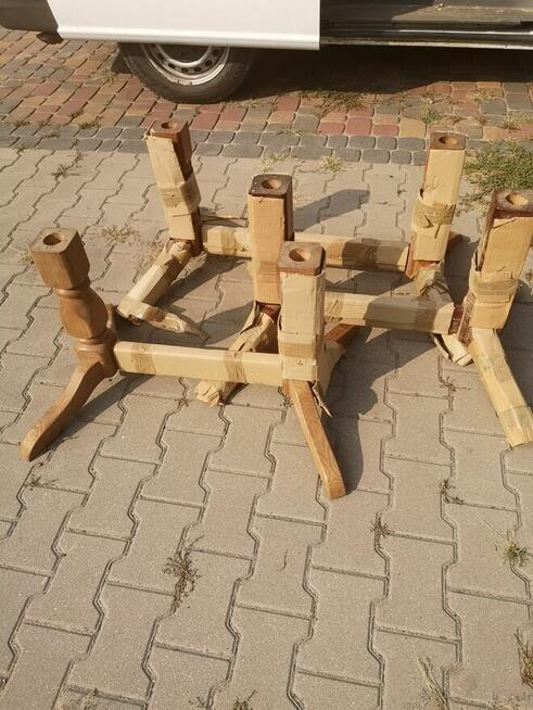 Dębowe nogi do ławy