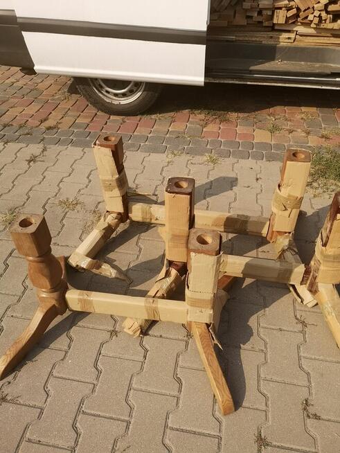 Dębowe nogi do ławy