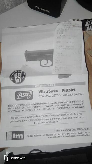 Wiatrówka na CO2 CZ75 Compact