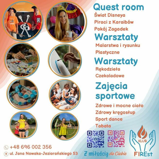 Organizacja urodzin | Warsztaty | Zajęcia sportowe - FIREst