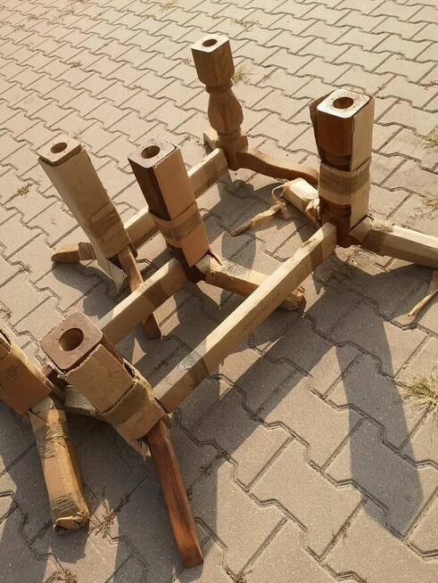 Dębowe nogi do ławy