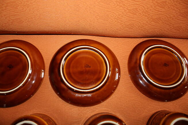 Filiżanki z talerzykami Kokardki Pruszków Made in Poland