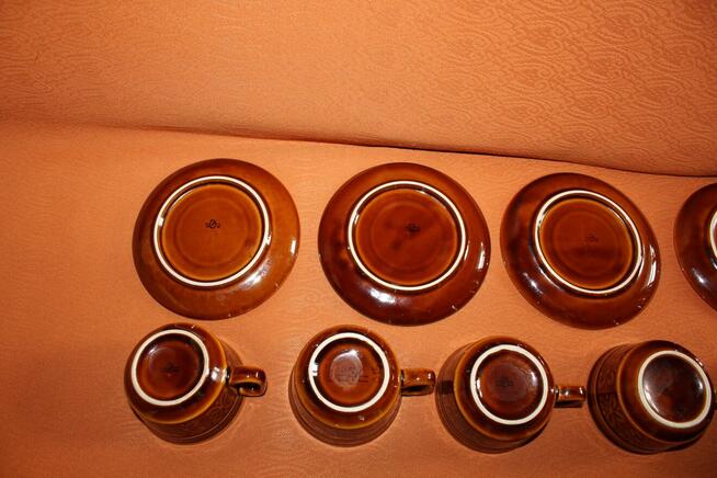 Filiżanki z talerzykami Kokardki Pruszków Made in Poland