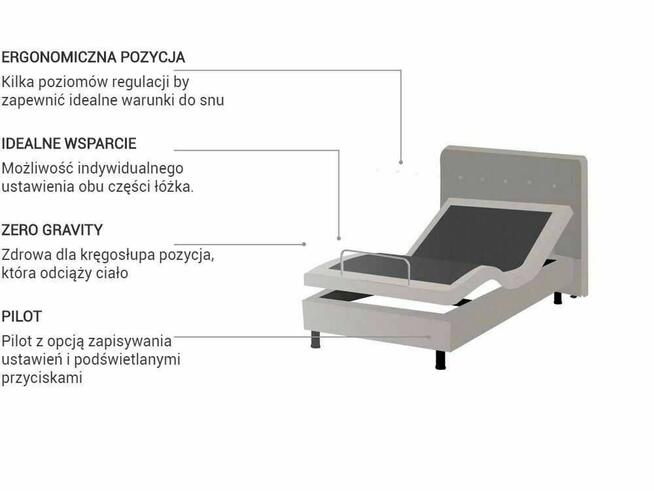 Łóżko regulowane 80 x 200 cm Beżowy