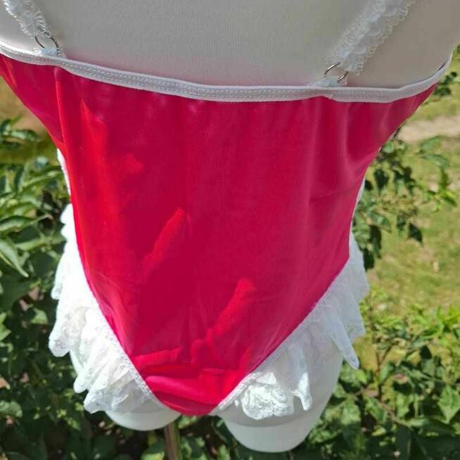 Seksowne body różowe z koronką – rozmiar M, nowe