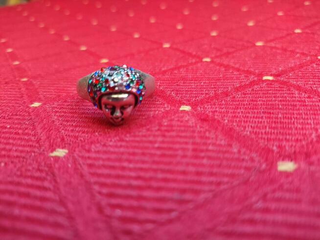 Pierścień Pierścionek Sygnet Srebrny cyrkonie