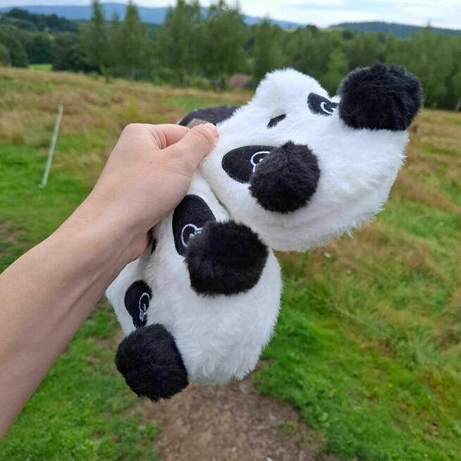 Nowe kapcie panda – bez metki, długość wkładki 26 cm