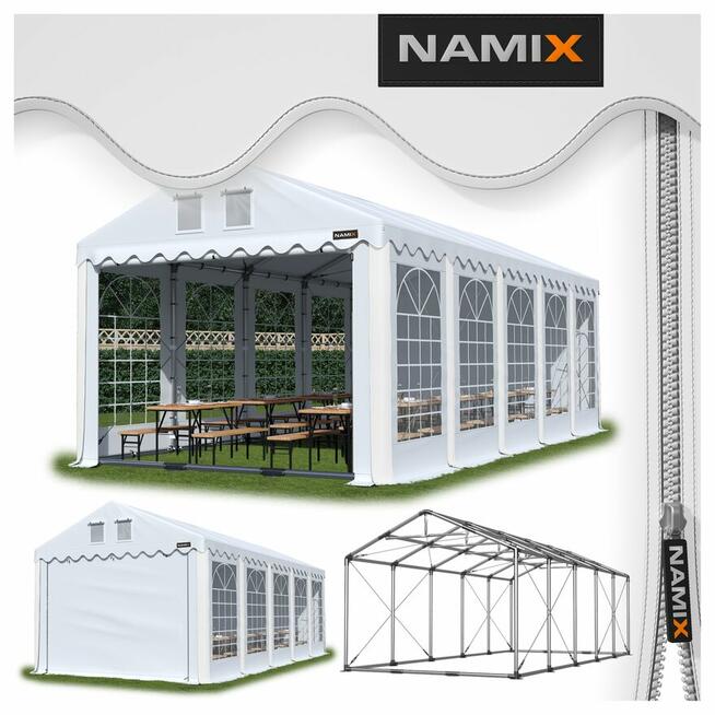 Namiot PRESTIGE 8x10-2,6m ogrodowy imprezowy garaż wzmocnion