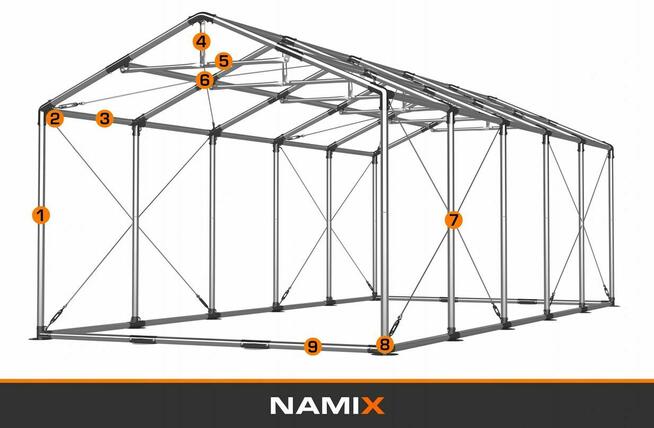 Namiot PRESTIGE 8x10-2,6m hala przemysłowa magazynowy MOCNY