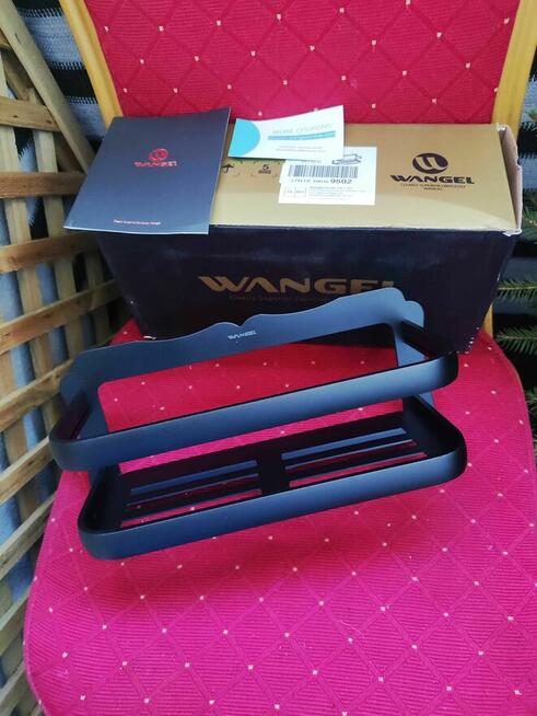 Półka Łazienkowa Prysznicowa Koszyk Loft czarna Regał ścienn